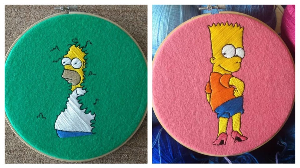 Vyšívaní Simpsonovi
